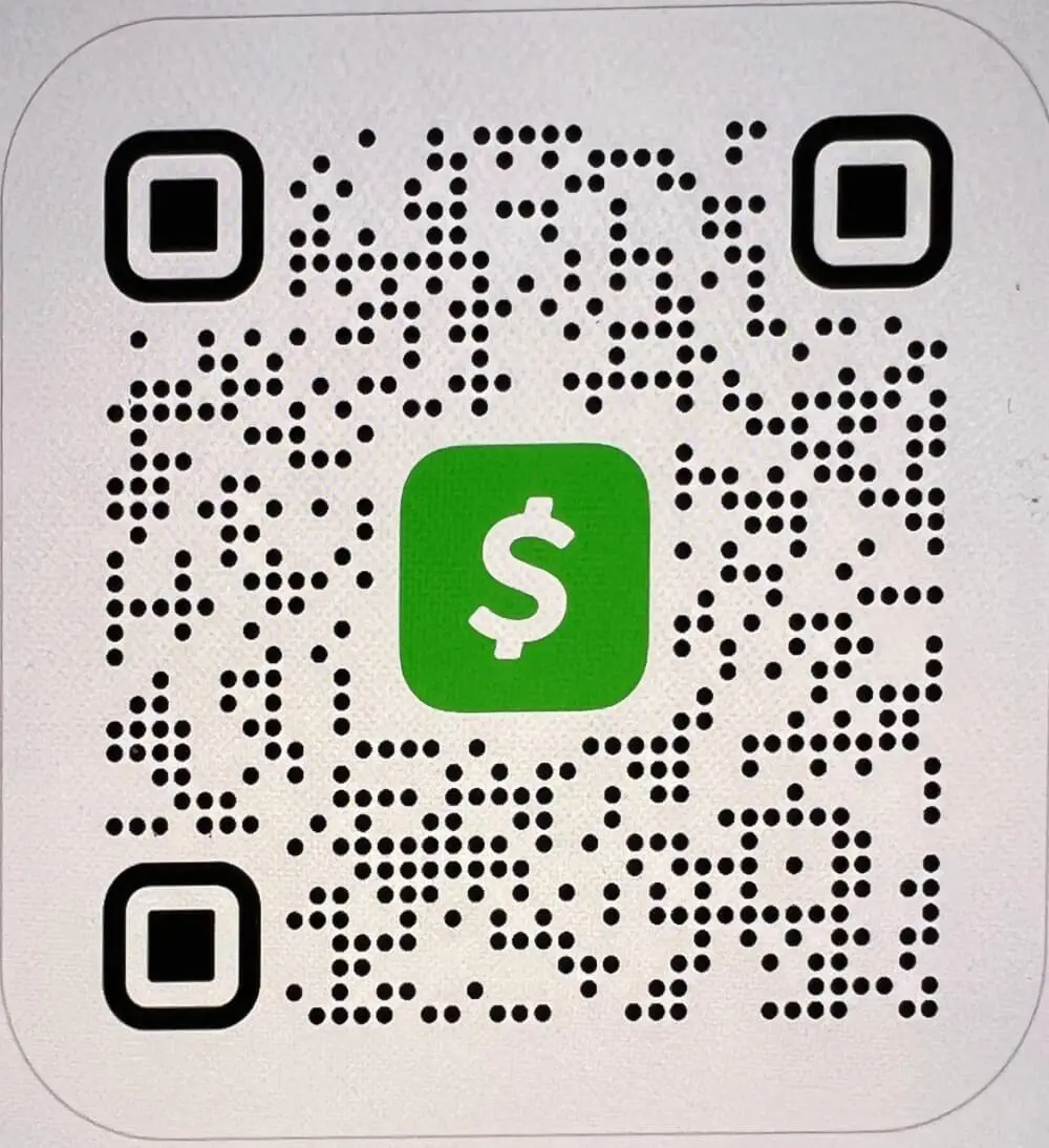 A qr code with the dollar sign on it.